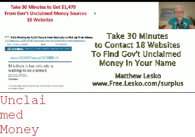 clark Howard Unclaimed Money